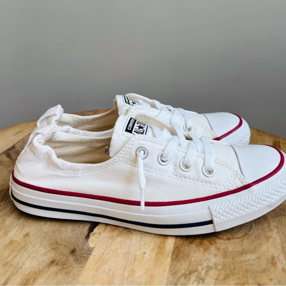 Women’s Converse Shoreline White Size 7.5 Slip On Canvas Sneakers - Picture 4 of 10